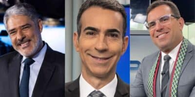 William Bonner, César Tralli e Rodrigo Bocardi (Foto: Divulgação / TV Globo)