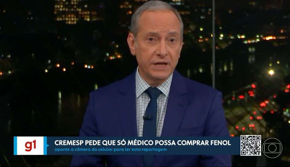 Roberto Burnier em edição do SP2, na Globo (Foto Reprodução/Globoplay)