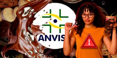 ANVISA decretou proibição de 8 doces feitos com chocolate após risco por contaminação de metal  (Foto Reprodução/Montagem/Lennita/Canva/ANVISA)