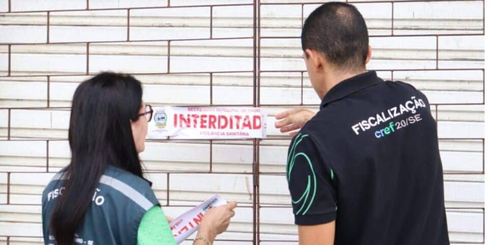 Academia interditada (Foto: Reprodução / Cref20/SE/ F5News)