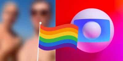 Ator e modelo, bandeira LGBTQIAPN+ e logo da Globo (Fotos: Reproduções / Instagram / GloboPlay / Canva)