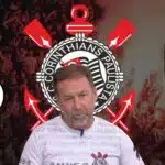 Augusto Melo e escudos de Flamengo, Corinthians e Santos (Foto - Montagem TV Foco).