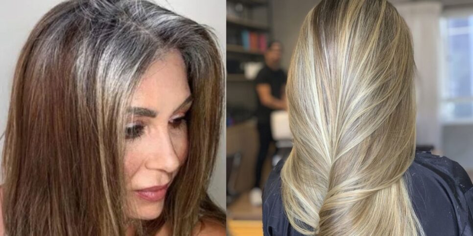 Cabelo grisalho / Cabelo loiro - Montagem: TVFOCO