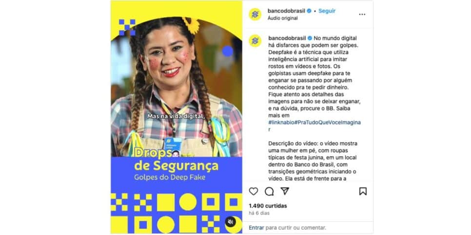 Comunicado do Banco do Brasil (Foto: Reprodução / Instagram) 