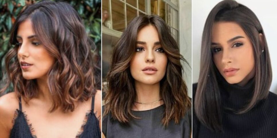 Corte de cabelo midi com camadas para esconder a papada (Foto: Reprodução/ Internet)