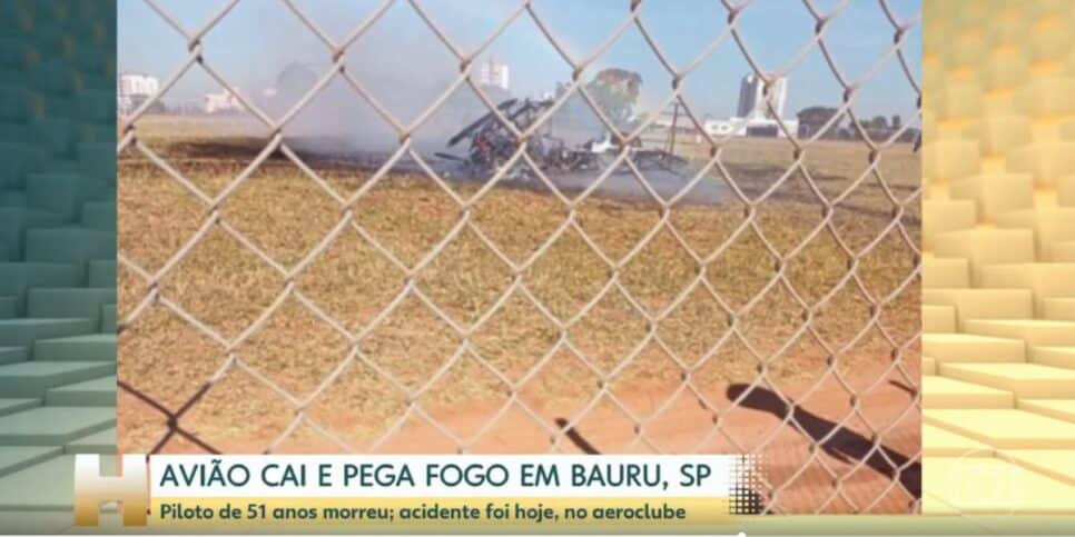 Destroços de avião (Foto: Reprodução / Globo)