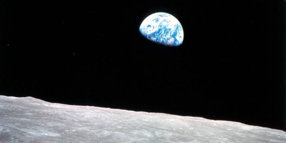 Foto da Terra vista da Lua (Foto: Reprodução /Nasa/AFP)