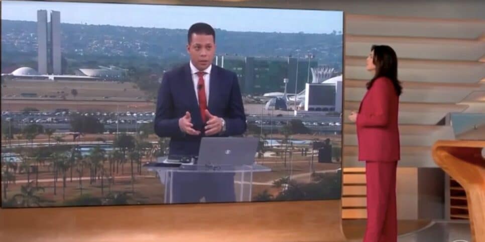 Fred Ferreira e Ana Paula Araújo no Bom Dia Brasil (Foto: Reprodução / Globo)