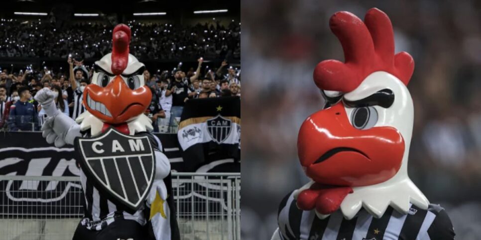 Galo, mascote do Atlético-MG (Foto - Montagem TV Foco).