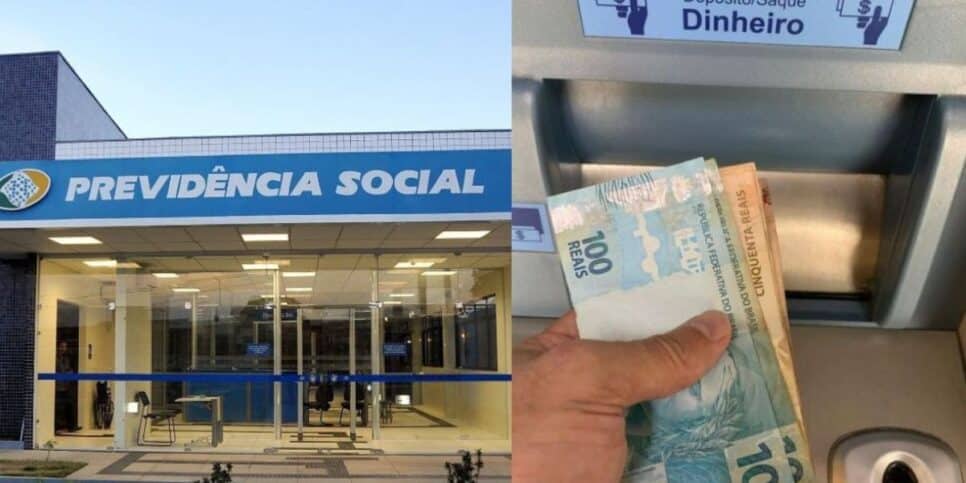 INSS / Pessoa sacando dinheiro - Montagem: TVFOCO