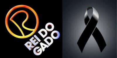 Logo O Rei do Gado / Imagem de luto - Montagem: TVFOCO