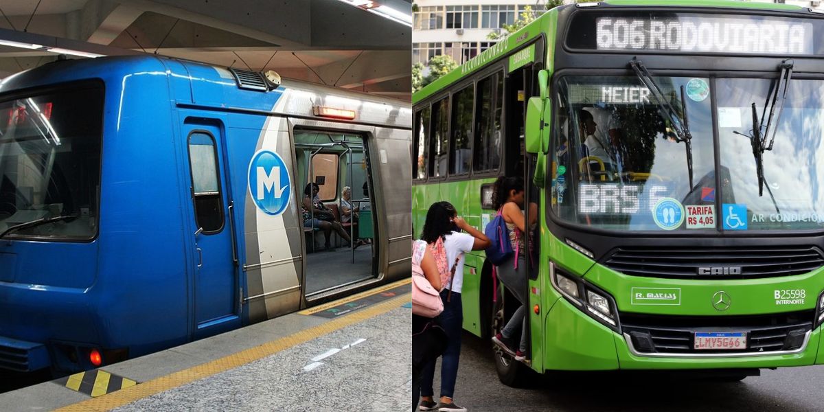 Metrô / Ônibus - Montagem: TVFOCO