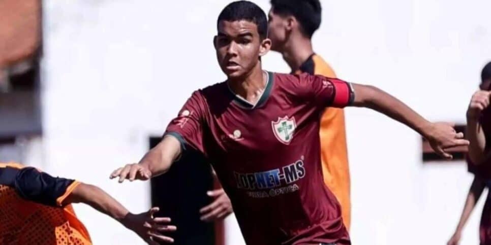 Morre aos 16 anos Breno Firmino, jogador da Portuguesa de Mato Grosso do Sul - Foto Reprodução Internet