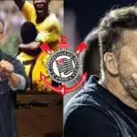 Neto, Augusto Melo e escudo do Corinthians (Foto - Montagem TV Foco).