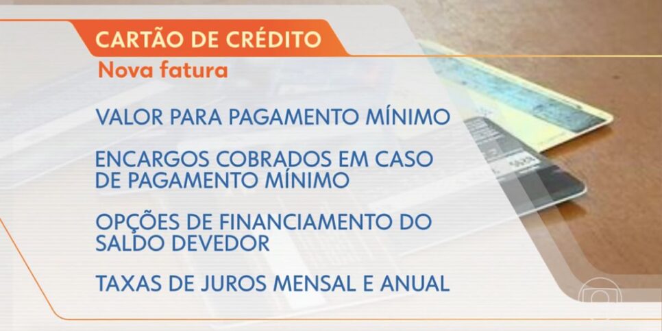 Nova fatura cartão de crédito (Foto: Reprodução / Globo)