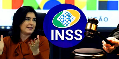 Simone Tebet anunciou medidas impactantes que afetam benefícios do INSS (Foto Reprodução/Montagem/Lennita/Canva/INSS/Internet)