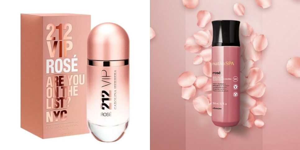 212 VIP Rosé e Body Splash Nativa SPA Rosé (Reprodução/Internet)