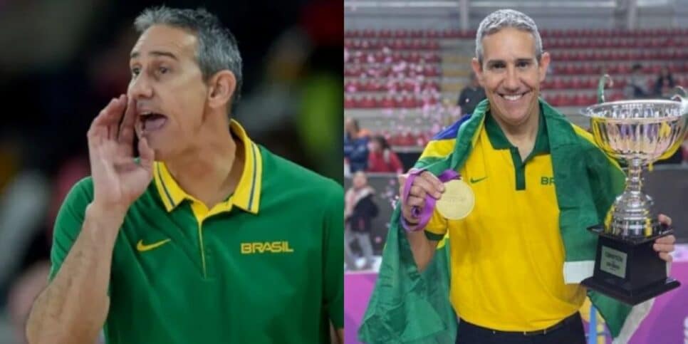 Técnico José Neto, na seleção brasileira (Foto - Montagem TV Foco)