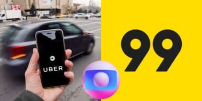 Uber e 99 com logo da Globo - Foto Reprodução Internet