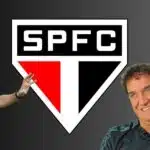 Zubeldía, Cuca e escudo do São Paulo  (Foto - Montagem TV foco).