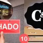 Fachada do Bourbon, varejista fechada em shopping e logo da C&A (Foto: Reprodução / Canva / Montagem Tv Foco)