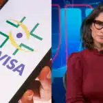 No Jornal Nacional, Renata Vasconcellos faz aviso sobre a Anvisa (Foto: Divulgação)