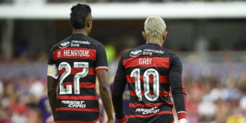 Gabigol e Bruno Henrique pelo Flamengo (Foto: Divulgação)