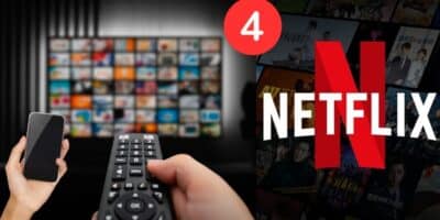 Celular, TV e plataforma de streaming Netflix (Foto: Reprodução / Canva / Montagem TV Foco)