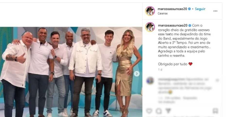 O comunicado de despedida do ex-jogador (Reprodução: Instagram)