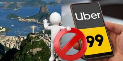 Serviço da Uber e 99 proibidos no Rio de Janeiro (Reprodução: Montagem TV Foco)