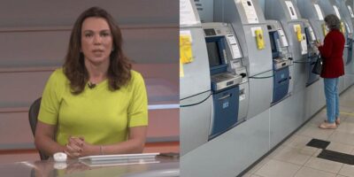 Ana Paula Araújo no Bom Dia Brasil e Falência de Banco(Reprodução - Internet)