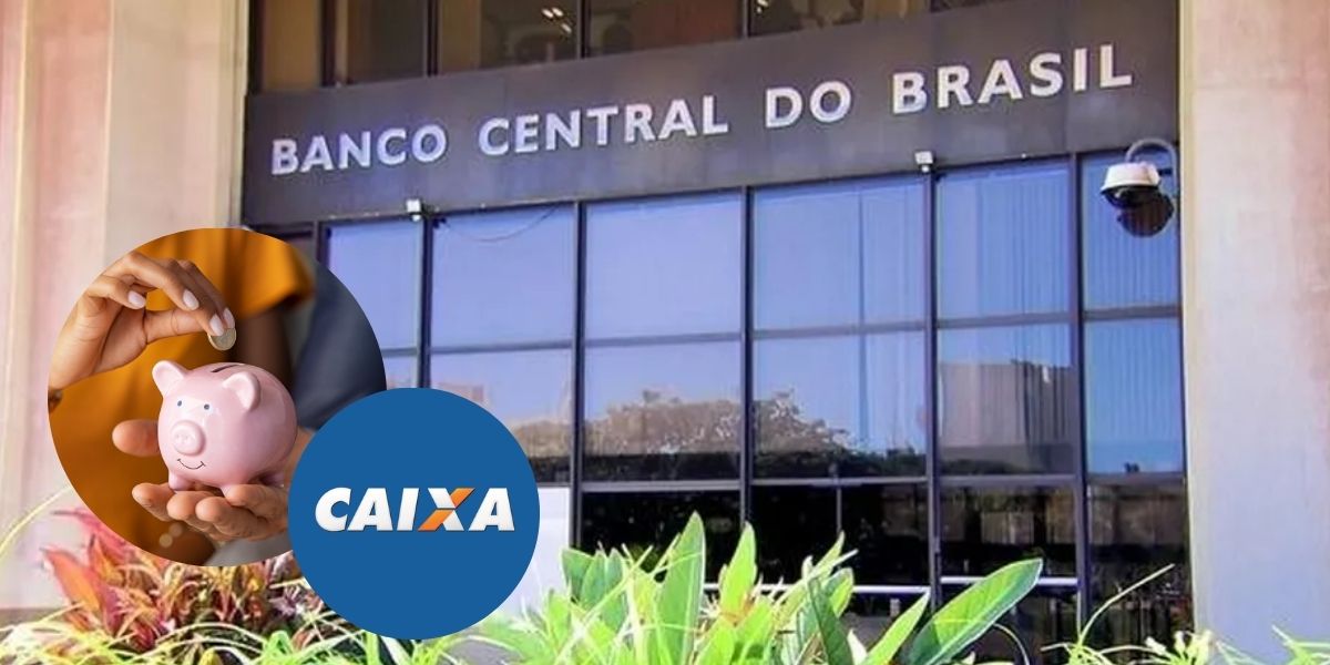 Banco Central e ilustração poupança (Fotos: Reproduções / Jornal Nacional / Canva / Internet)