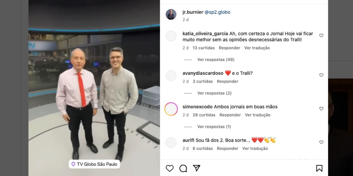 José Roberto Burnier e Bruno Tavares (Foto: Reprodução / Instagram)