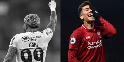 Gabigol no Flamengo e Firmino no Liverpool (Reprodução - Internet)