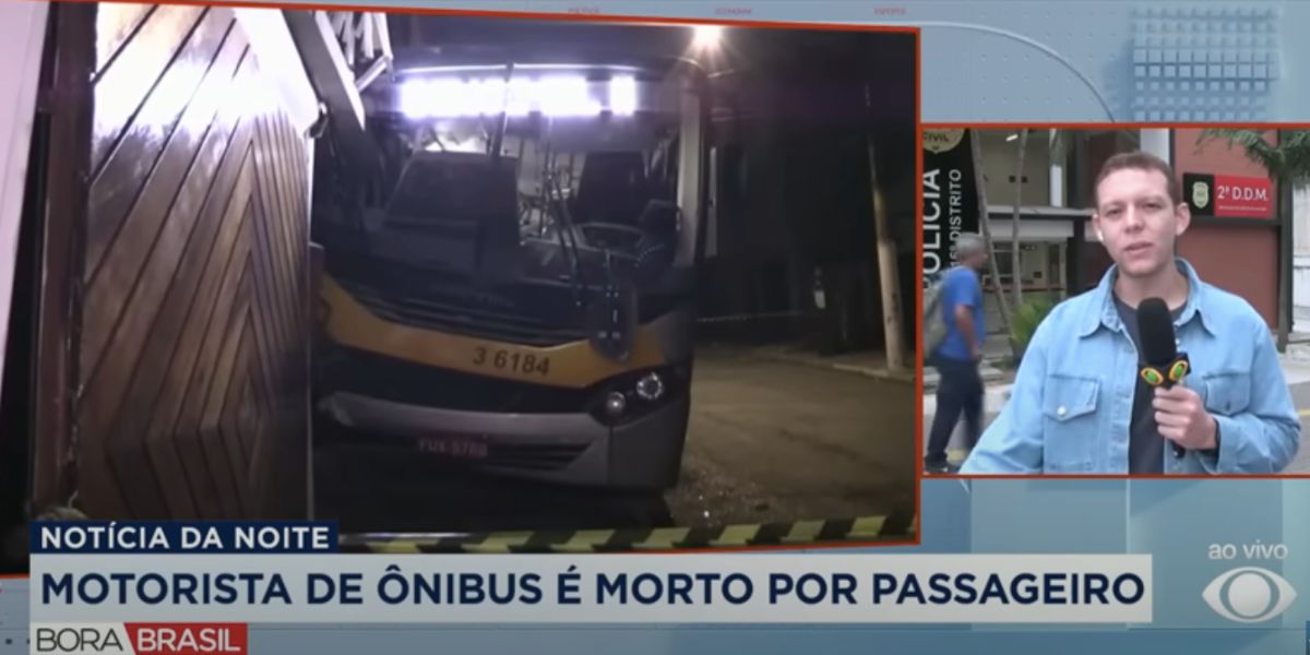 Joel Datena confirma morte de motorista (Foto: Reprodução / Band)