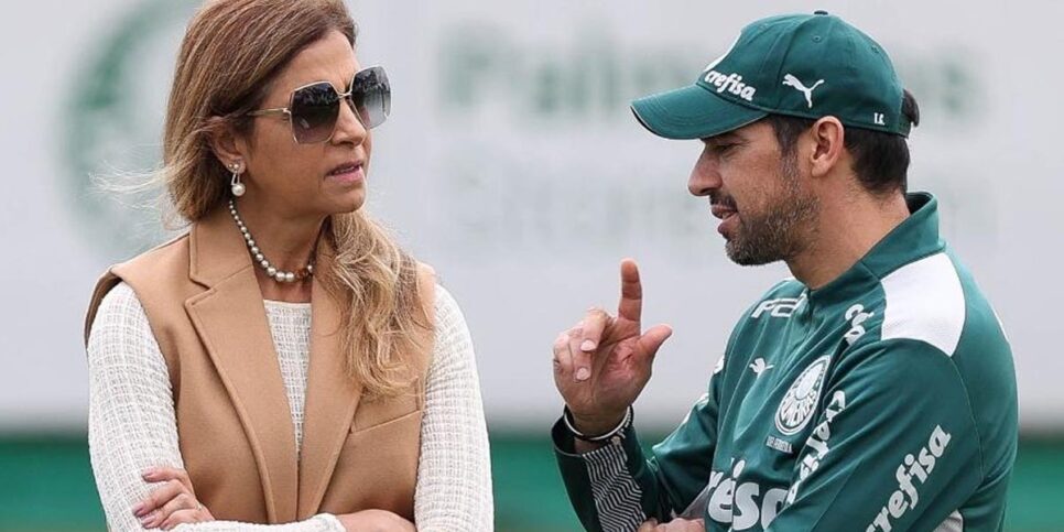 Leila Pereira e o técnico de futebol, Abel Ferreira (Foto- Cesar Greco)