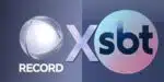 Logo da Record / Logo do SBT - Montagem: TVFOCO