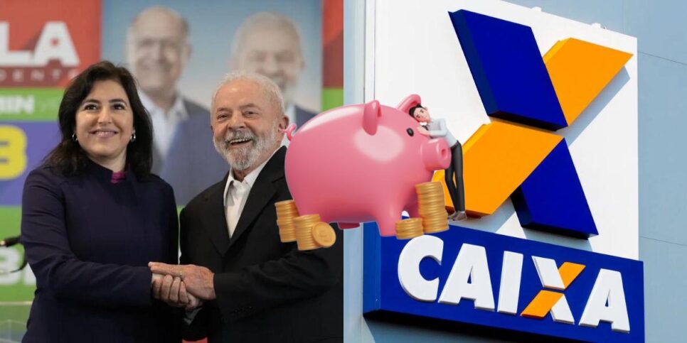 Lula e Simone Tebet - Caixa - Poupança (Foto: Reprodução, Montagem - TV Foco)