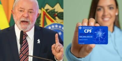 Lula e mulher segurando o CPF (Fotos: Reproduções / Wilton Junior/Estadão Conteúdo / Freepik)