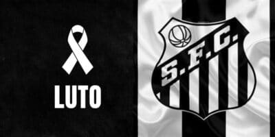 Luto com logo do Santos - Foto Reprodução Internet