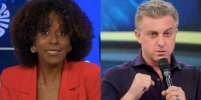 Maju Coutinho no Fantástico e Luciano Huck no Domingão  (Fotos: Reproduções / Globo)