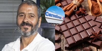 Marcos Palmeira, Carrefour e chocolate (Fotos: Reproduções / Globo / Internet / Canva)