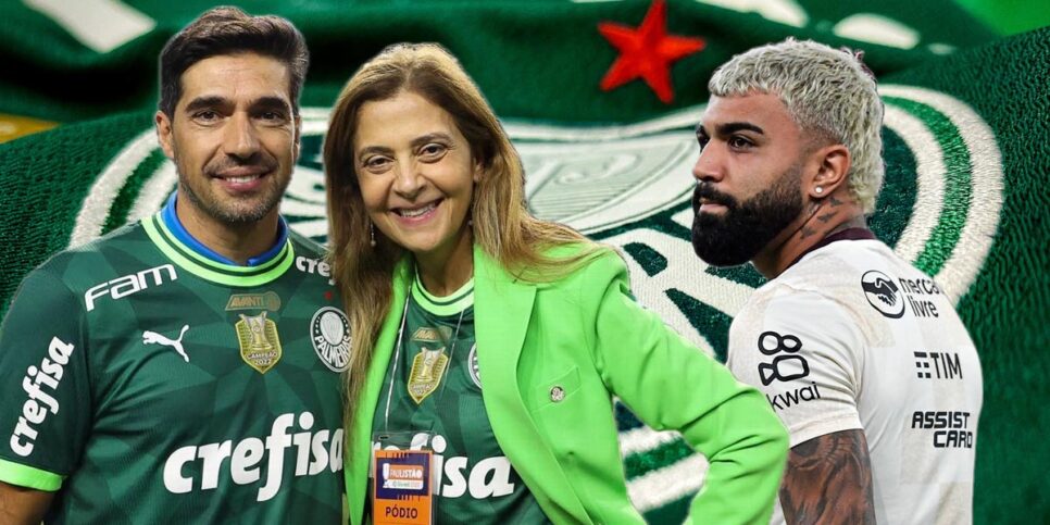 Palmeiras- Leila e Abel - Gabigol (Foto: Reprodução, Montagem - TV Foco)