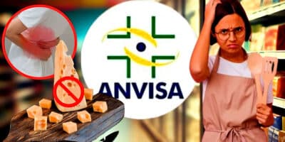 Queijo é autuado pela ANVISA após séria constatação (Foto Reprodução/Montagem/Lennita/Tv Foco/Canva/ANVISA)