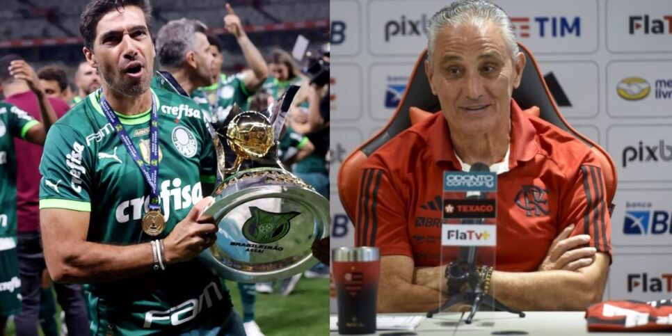 Tite e Abel Ferreira no Palmeira e Flamengo (Cris Mattos / Reuters - Marcelo Cortes / CRF)