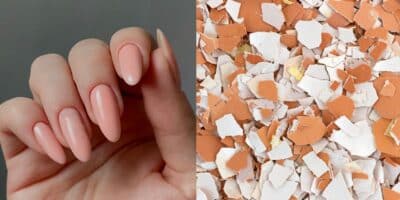 Unhas em gel e cascas de ovo (Reprodução - Internet)