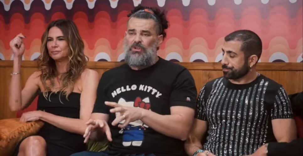 Luciana Gimenez, Carmo e Kaysar durante o programa Surubaum no YouTube (Foto reprodução) 