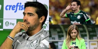 Abel Ferreira toma decisão e Leila crava desfecho de Veiga no Palmeiras (Reprodução: Montagem TV Foco)