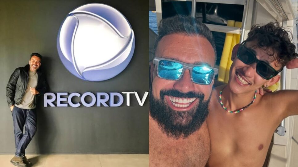 Ex âncora da Record TV, Fábio Ramalho, assumiu romance com rapaz novinho (Fotos: Reprodução/ Instagram/ Montagem TV Foco)