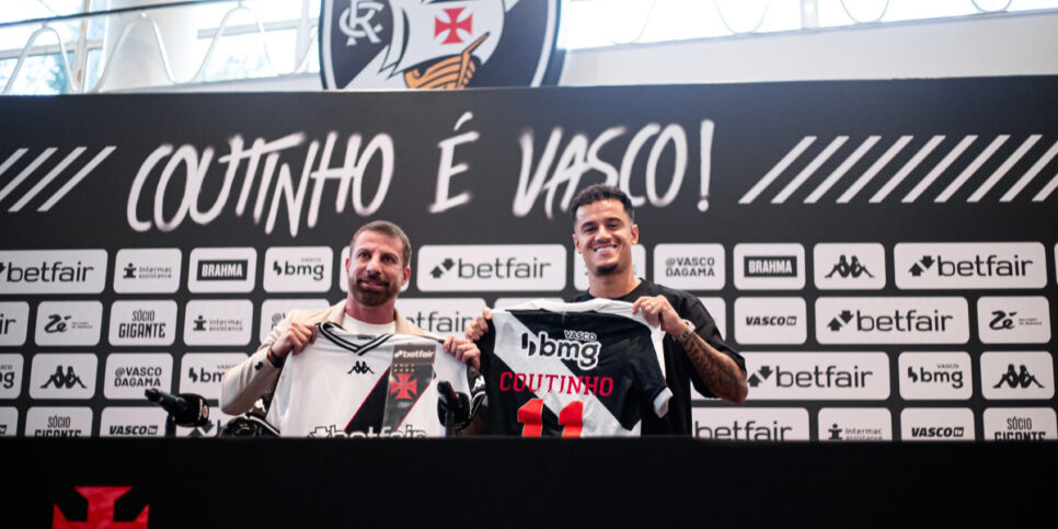 Coutinho em sua apresentação pelo Vasco (Foto: Leandro Amorim) futebol